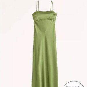 Abercrombie Satin Cowl Open Back Dress